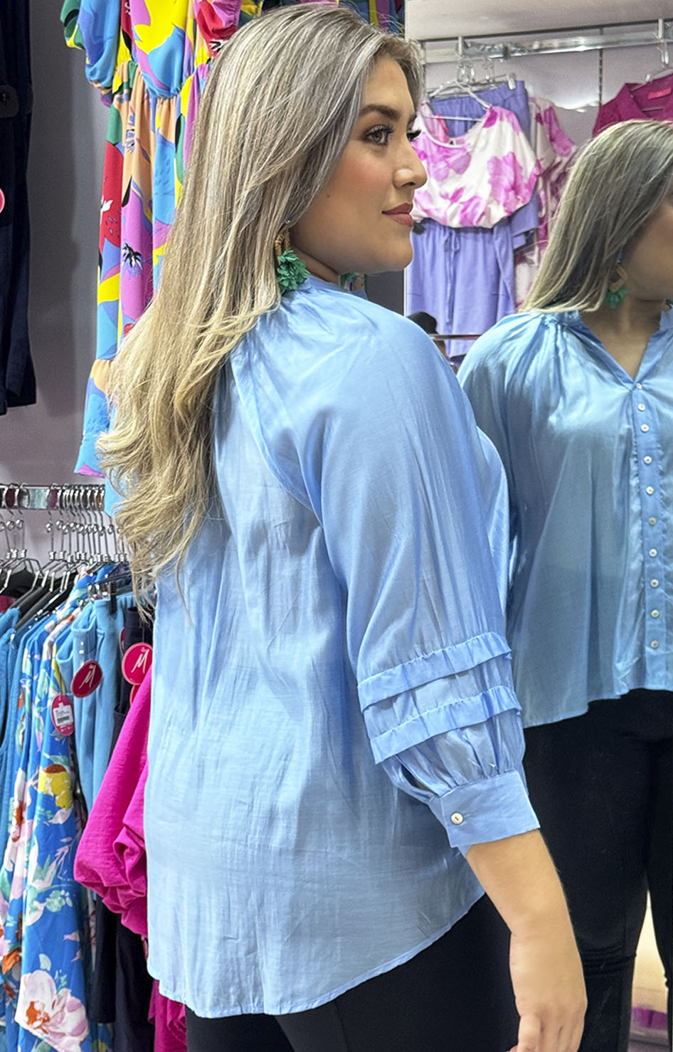 Blusa azul celeste sale