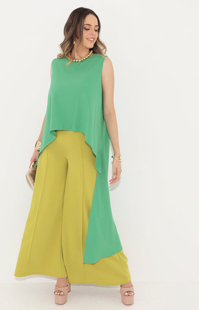 Maxi blusa verde asimetríca - BLUSA Boutiquemirel 