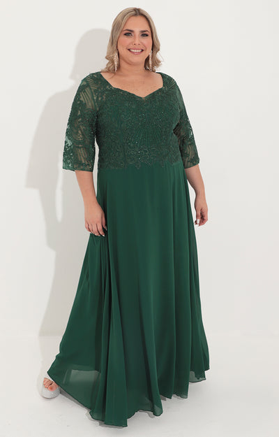 Vestido verde esmeralda de gala - VESTIDO Boutiquemirel 