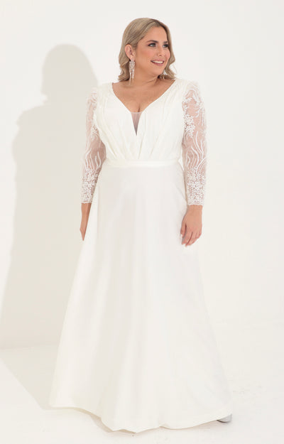 Vestid blanco de gala - VESTIDO Boutiquemirel 